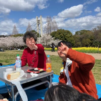 春はお花見へ♪